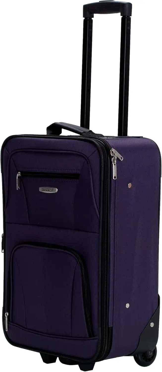 Rockland Fashion Expandable Softside Upright Luggage Set, Purple, 2-Piece (1419) - 71AGw5JzOyS._AC_SL1500_